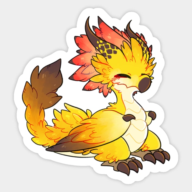 Chocobo Nugget Sticker by Pannzilla